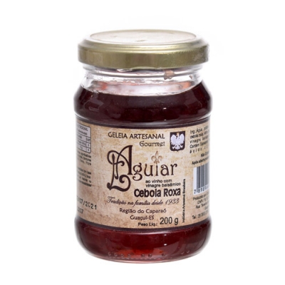 Geleia Artesanal Gourmet L Aguiar - Cebola Roxa ao Vinho com Vinagre Balsâmico - 200g